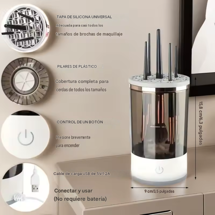BLUSHWASH - LIMPIADOR 2 EN 1 PARA BROCHAS Y BEAUTY BLENDERS